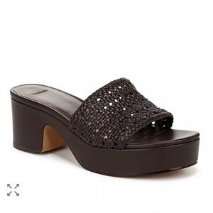 Vince Margo Woven Ganachelle Chocolate Brown Women's Sandals NIB Size 8 $350